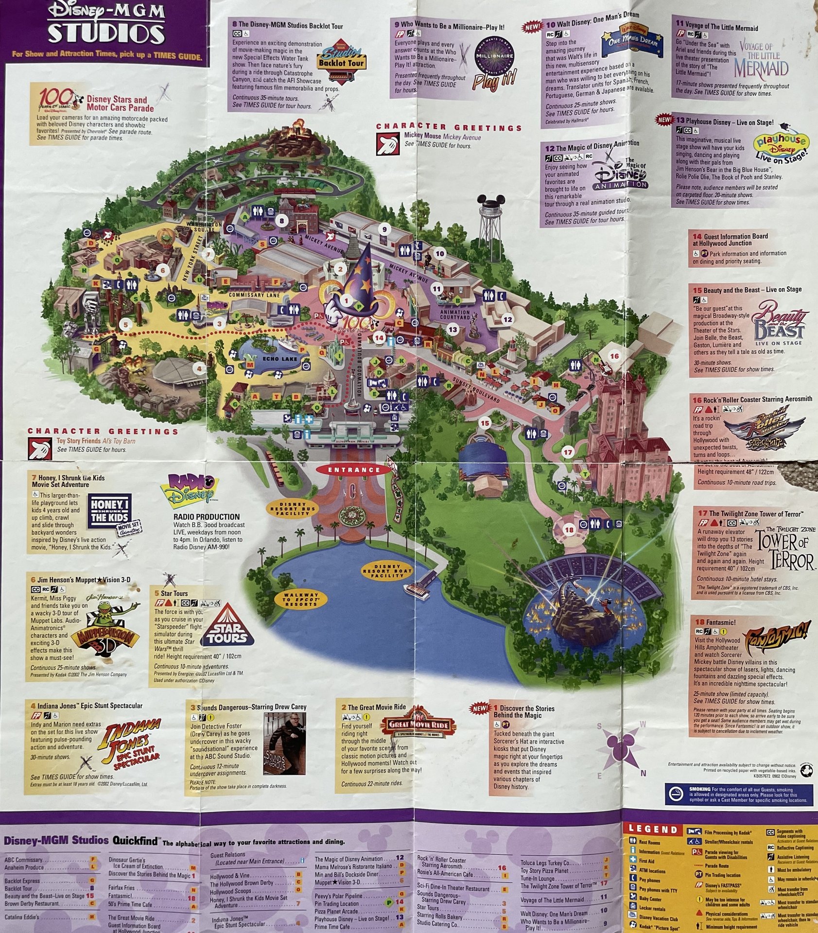 Disney MGM Studios Map 2002 scan