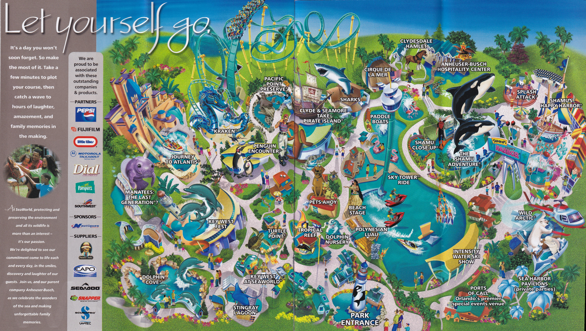 SeaWorld Orlando Map 2002 placeholder scan