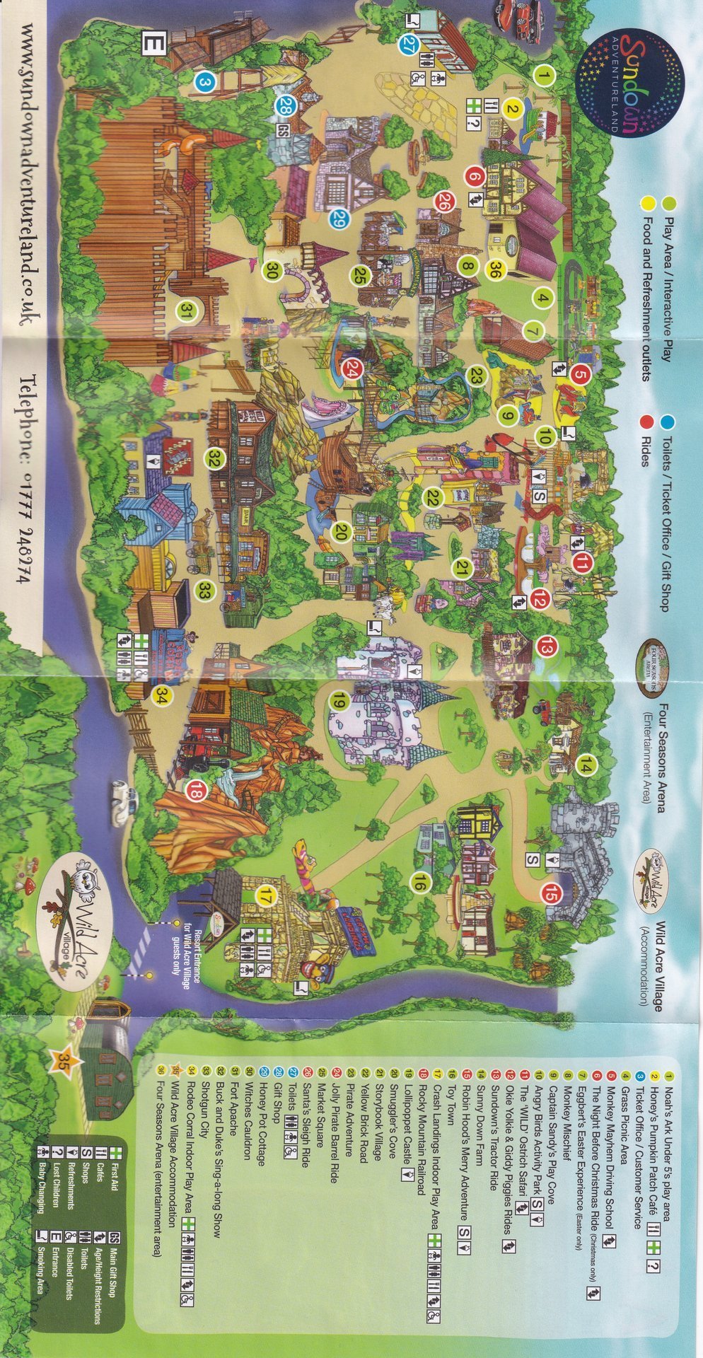 Sundown Adventureland Map 2026 scan