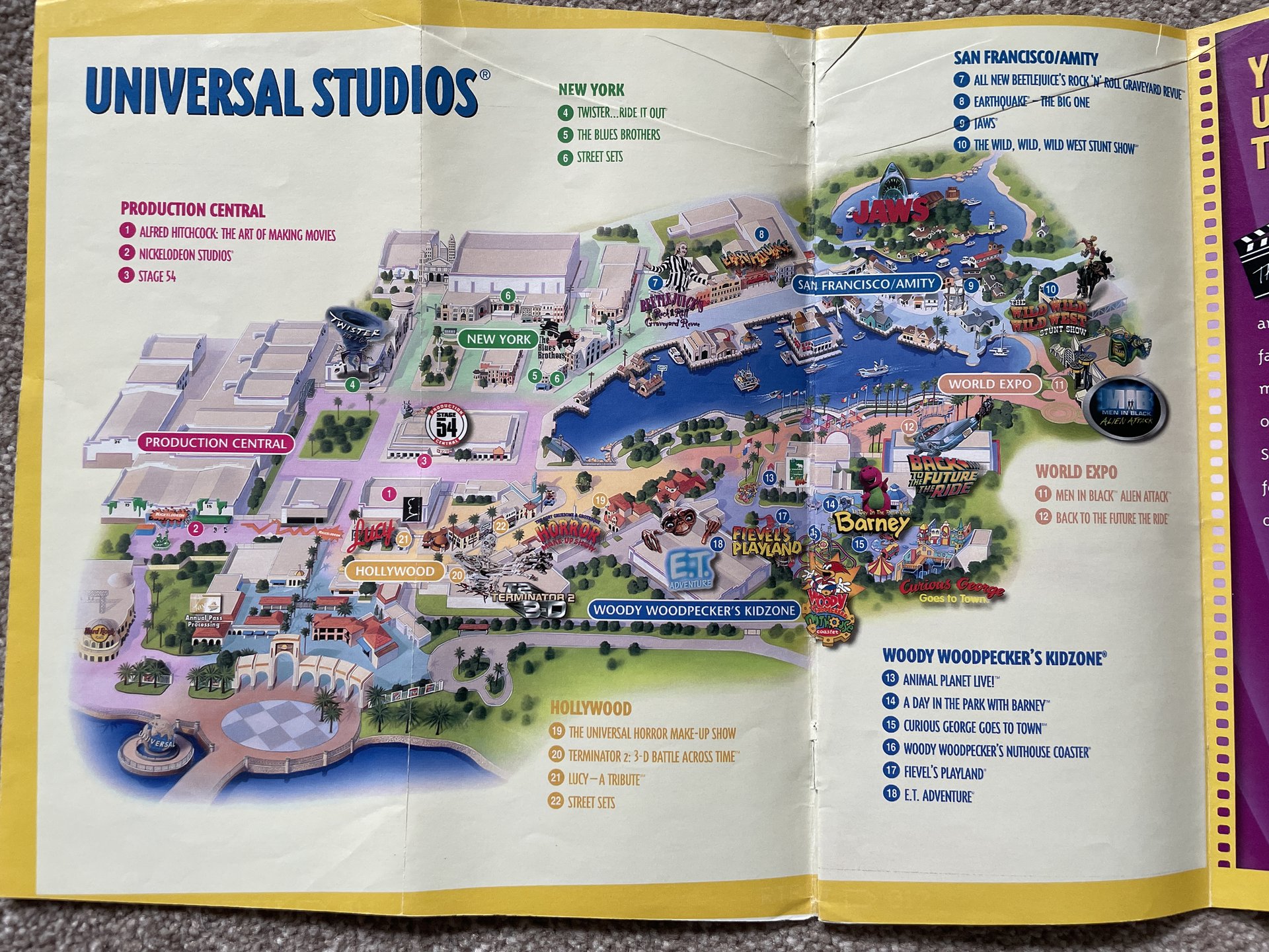 Universal Studios Florida Map 2002 scan