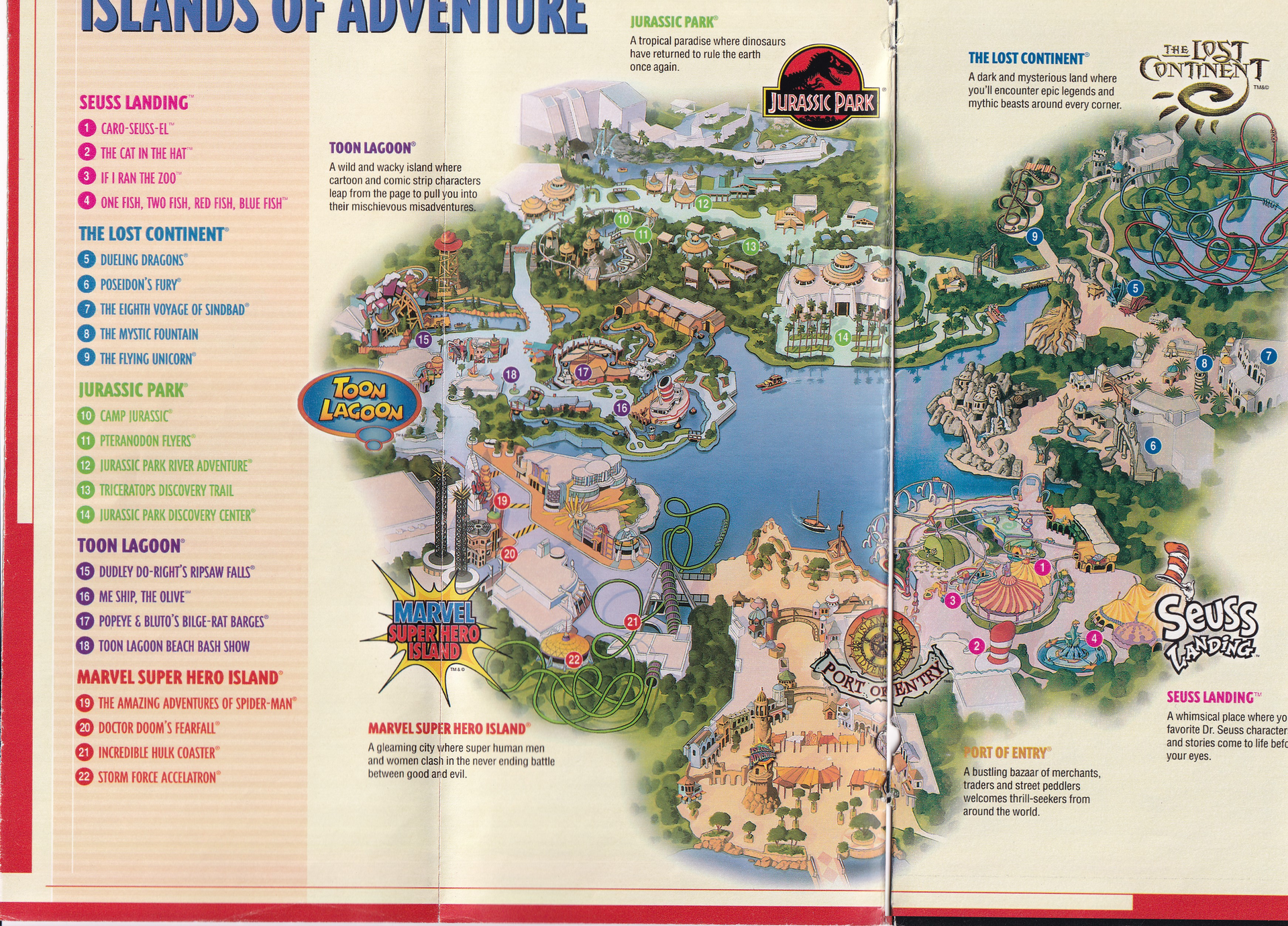 Universal Islands of Adventure Map 2002 placeholder scan