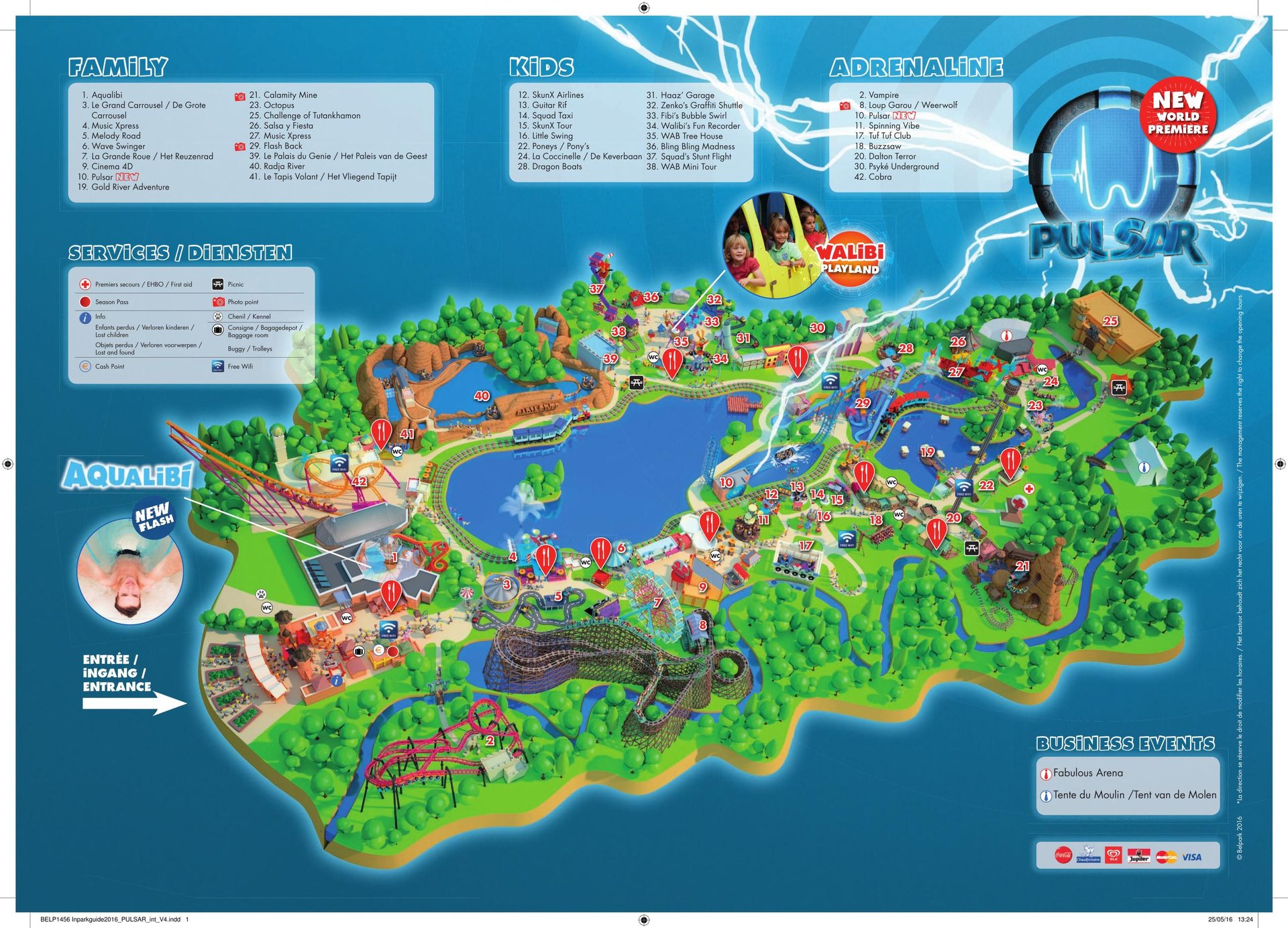 Walibi Belgium Map 2016 map placeholder